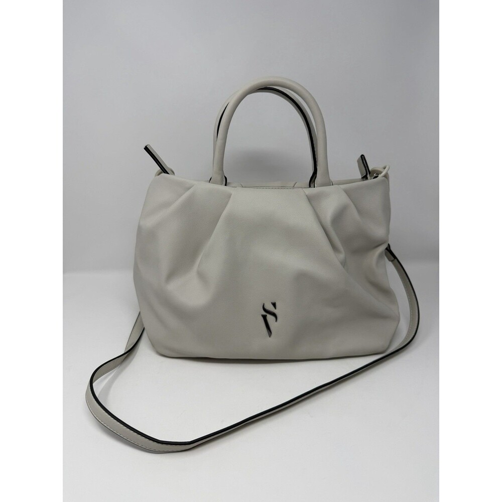 Simply Vera by Vera Wang Loxley Satchel Handbag w/ Crossbody, Cream Purse